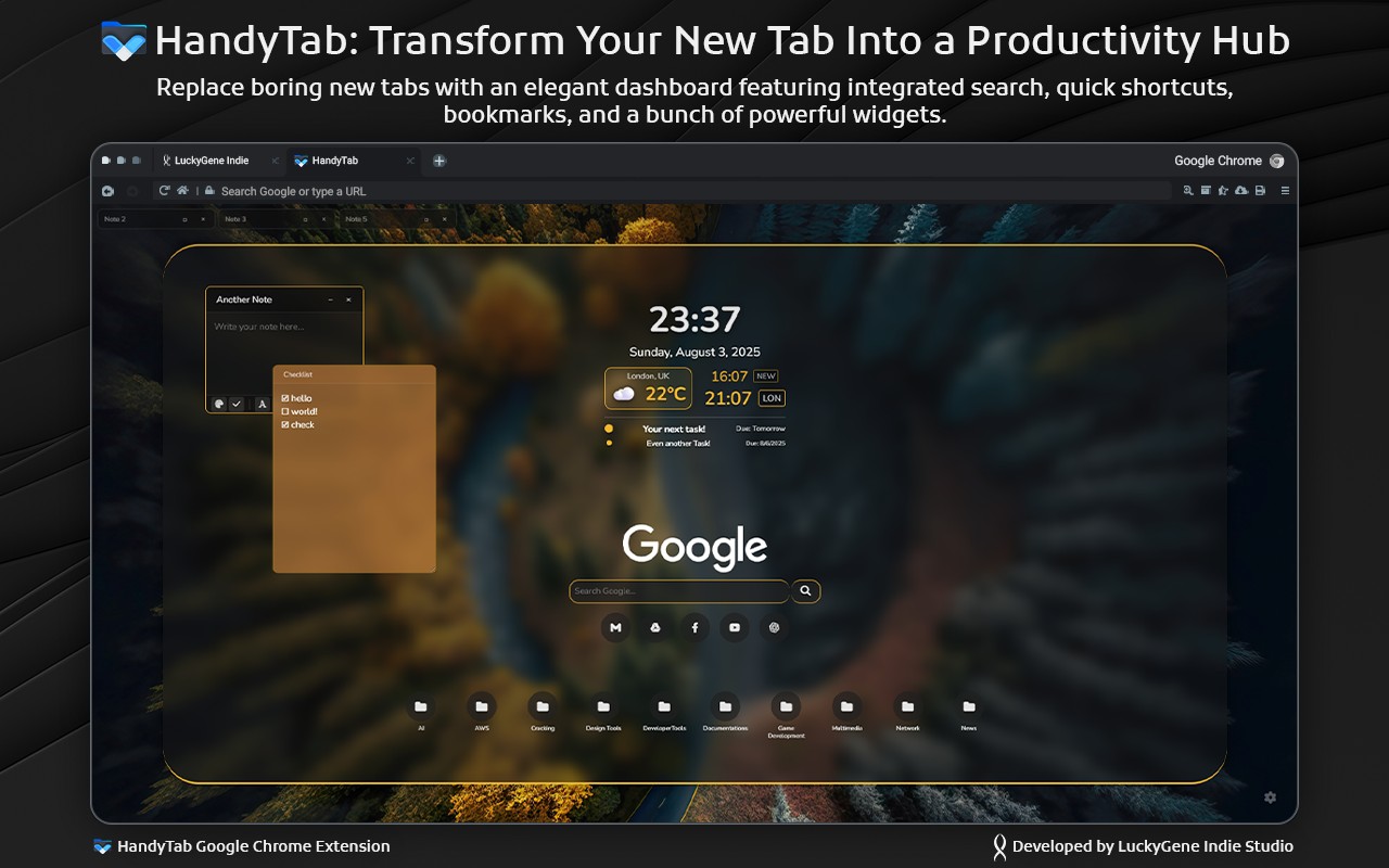 HandyTab Chrome Extension screenshot 1