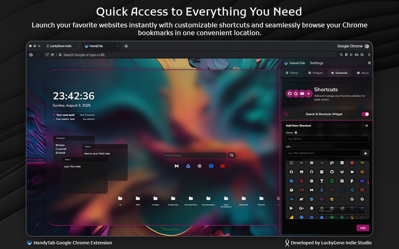 HandyTab Chrome Extension screenshot 3
