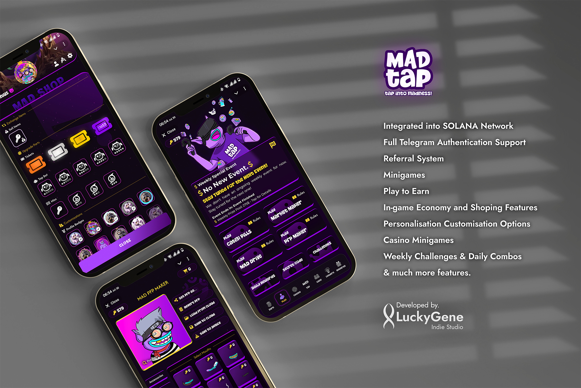 MadTap Telegram MiniApp Game screenshot 1
