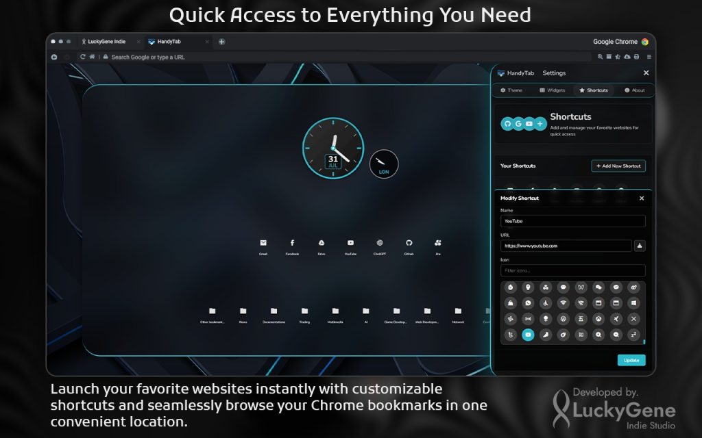 Shortcuts & Bookmarks